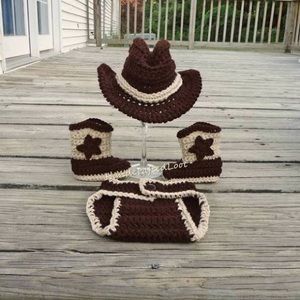 Infant Cowboy Knitted PhotoProp